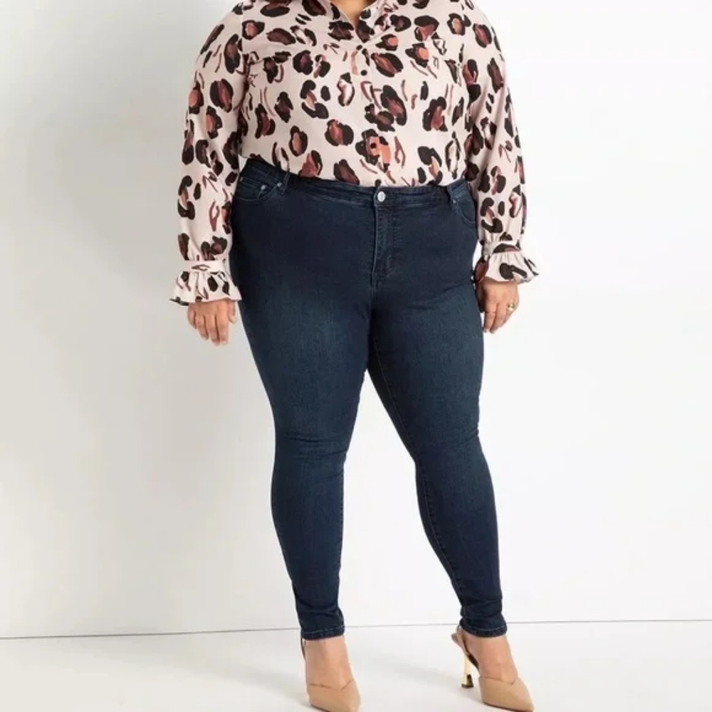 Eloquii Gena Fit Olivia Sculpting Jeans Dark Wash